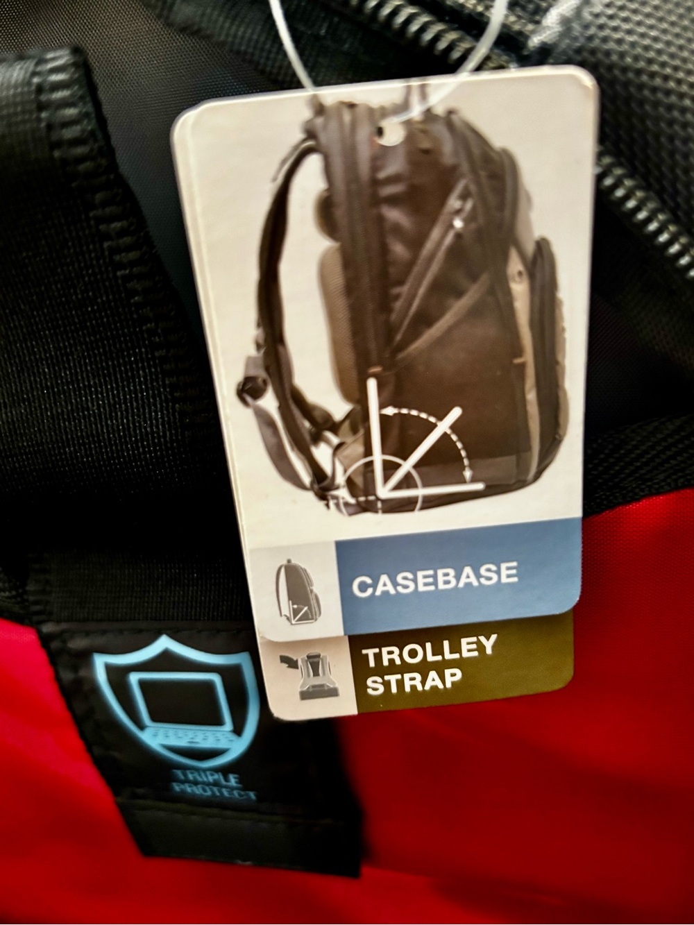Wenger Pillar Black Laptop Backpack with Trolley Strap and Case base -NWT - Picture 2 of 11
